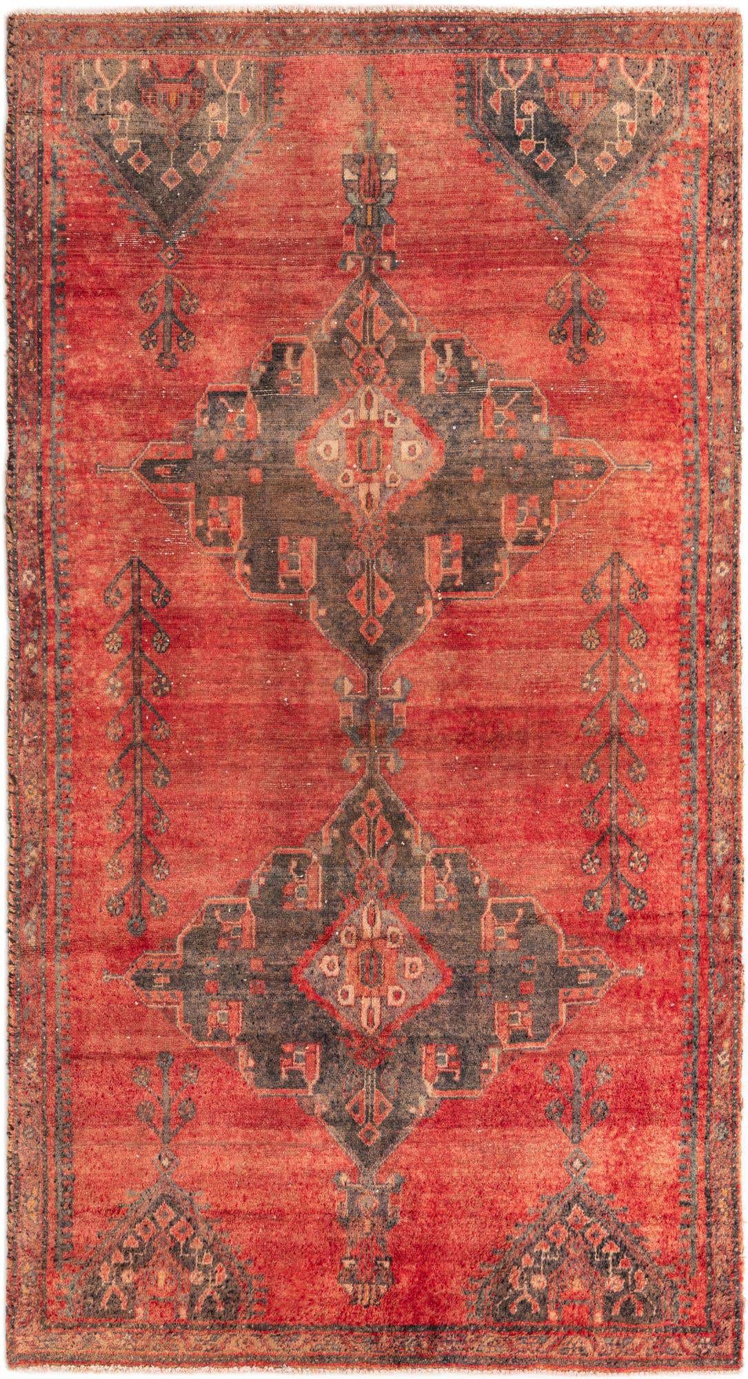 4' 7 x 8' 7 Hand Knotted Ultra Vintage Persian Wool Rug