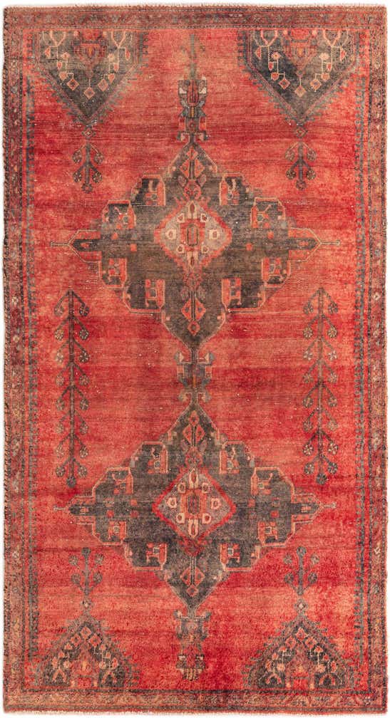 4' 7 x 8' 7 Hand Knotted Ultra Vintage Persian Wool Rug