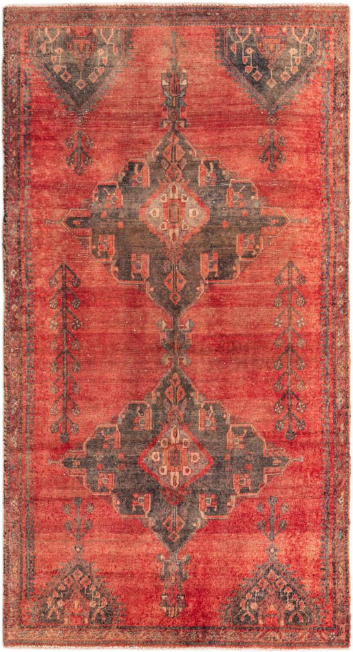 Detail image of 4' 7 x 8' 7 Hand Knotted Ultra Vintage Persian Wool Rug