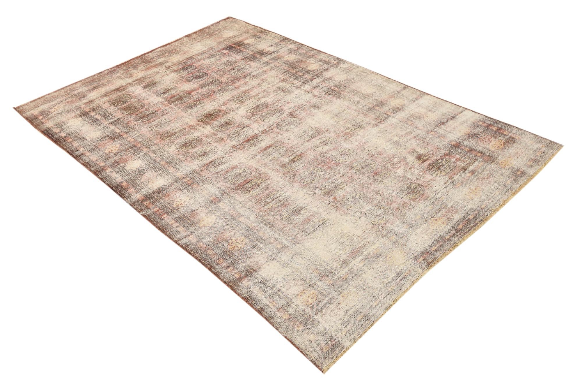 5' x 7' 6 Hand Knotted Ultra Vintage Persian Wool Rug