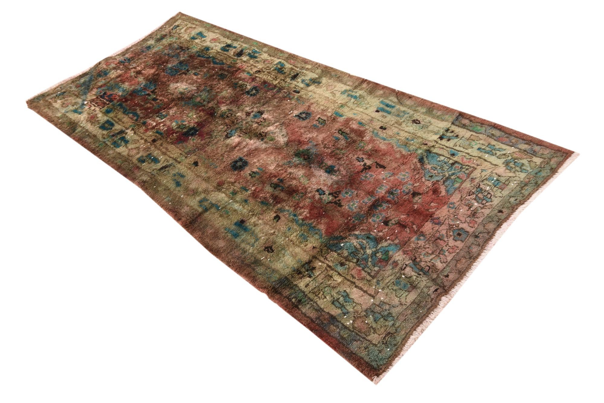 2' 9 x 5' 3 Hand Knotted Ultra Vintage Persian Wool Rug