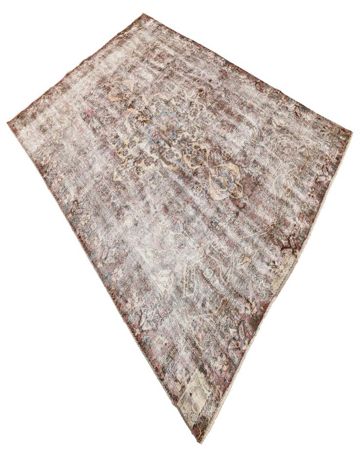 Detail image of 6' 5 x 9' 8  Hand Knotted Ultra Vintage Persian Wool Rug