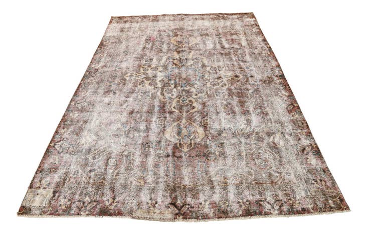 Detail image of 6' 5 x 9' 8 Hand Knotted Ultra Vintage Persian Wool Rug