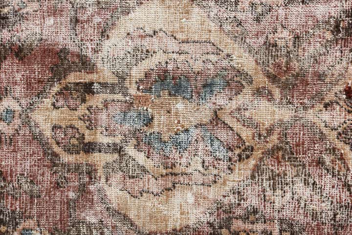 6' 5 x 9' 8 Hand Knotted Ultra Vintage Persian Wool Rug