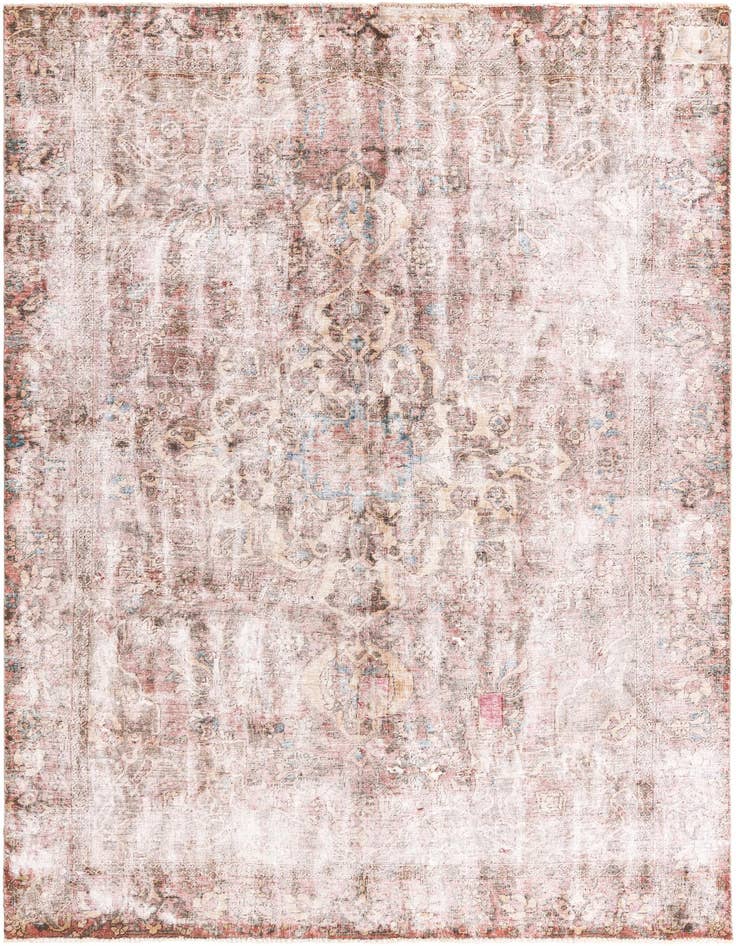 Detail image of 6' 5 x 9' 8 Hand Knotted Ultra Vintage Persian Wool Rug