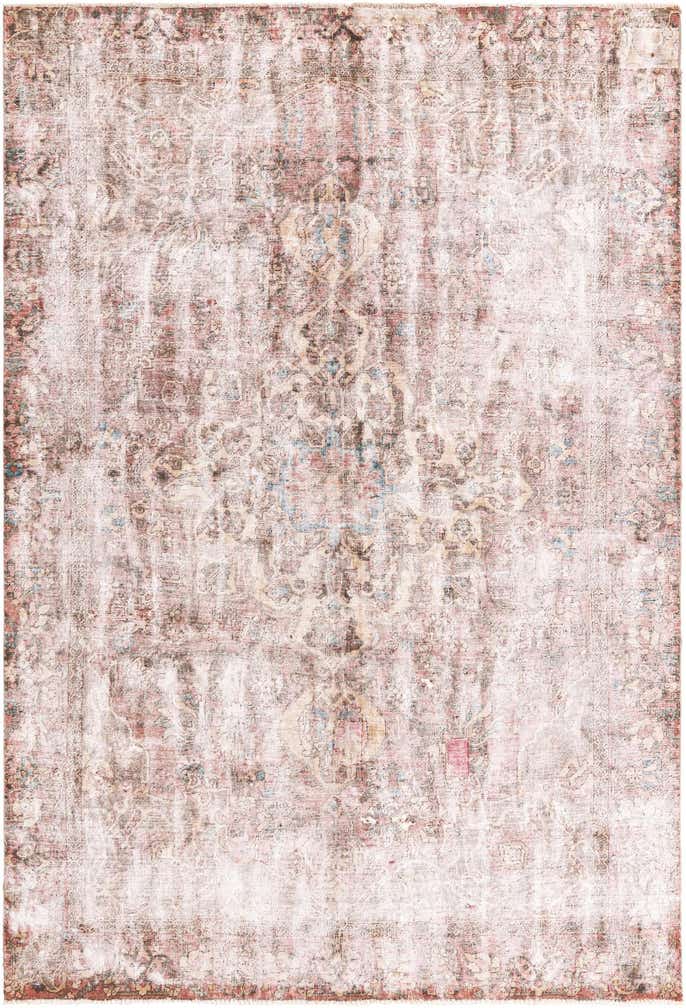6' 5 x 9' 8 Hand Knotted Ultra Vintage Persian Wool Rug