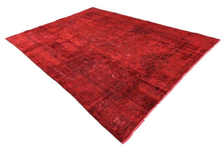 9' x 12' 7 Hand Knotted Ultra Vintage Persian Wool Rug