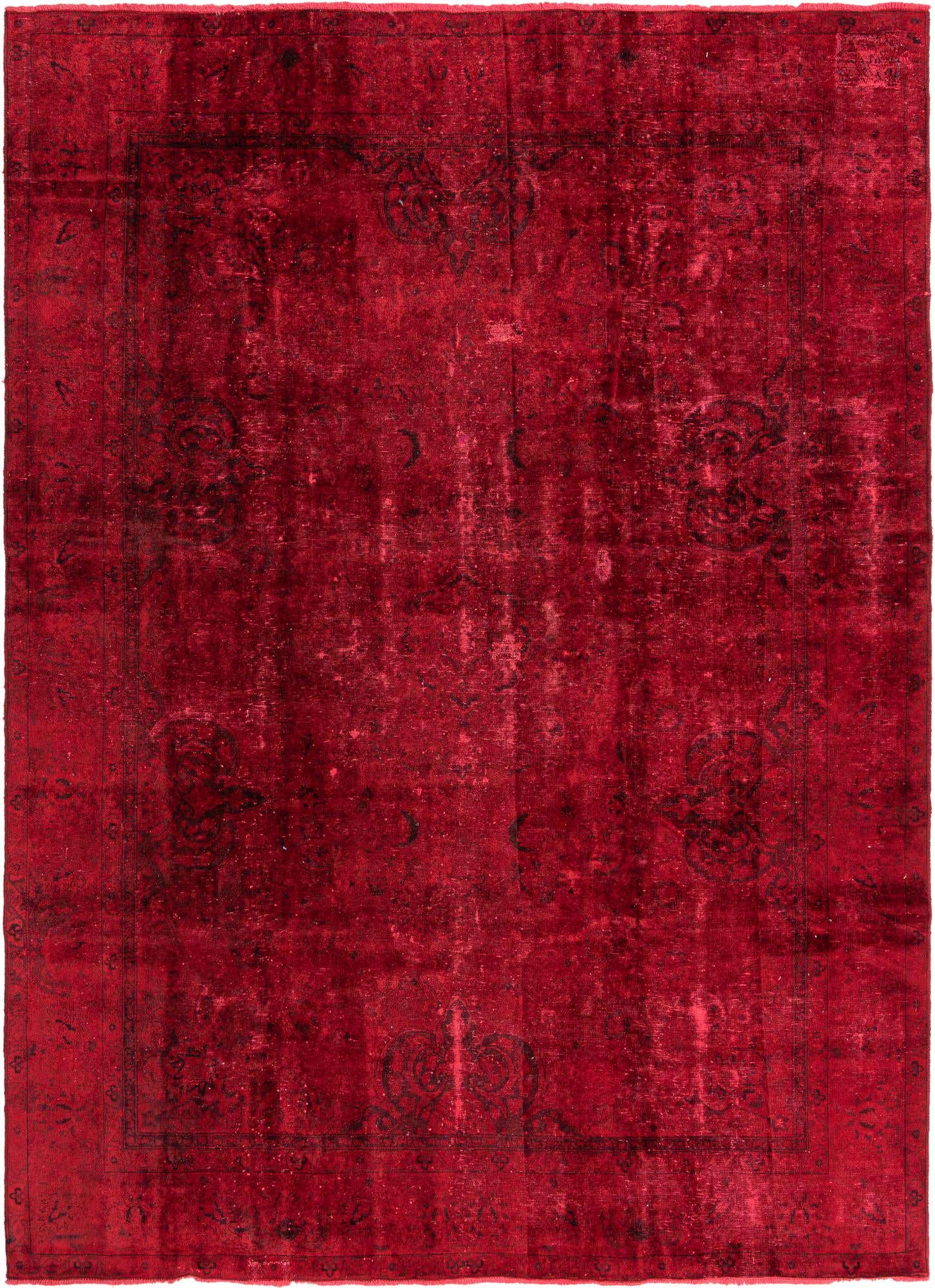 9' x 12' 7 Hand Knotted Ultra Vintage Persian Wool Rug