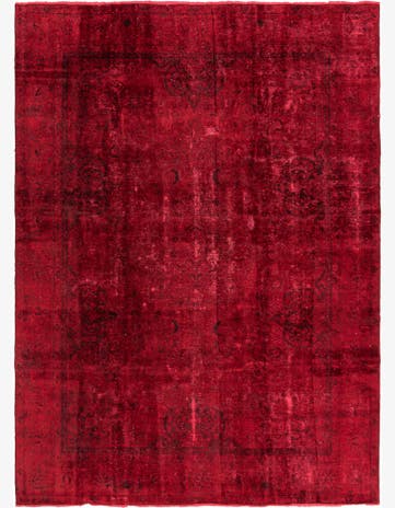 9' x 12' 7 Hand Knotted Ultra Vintage Persian Wool Rug