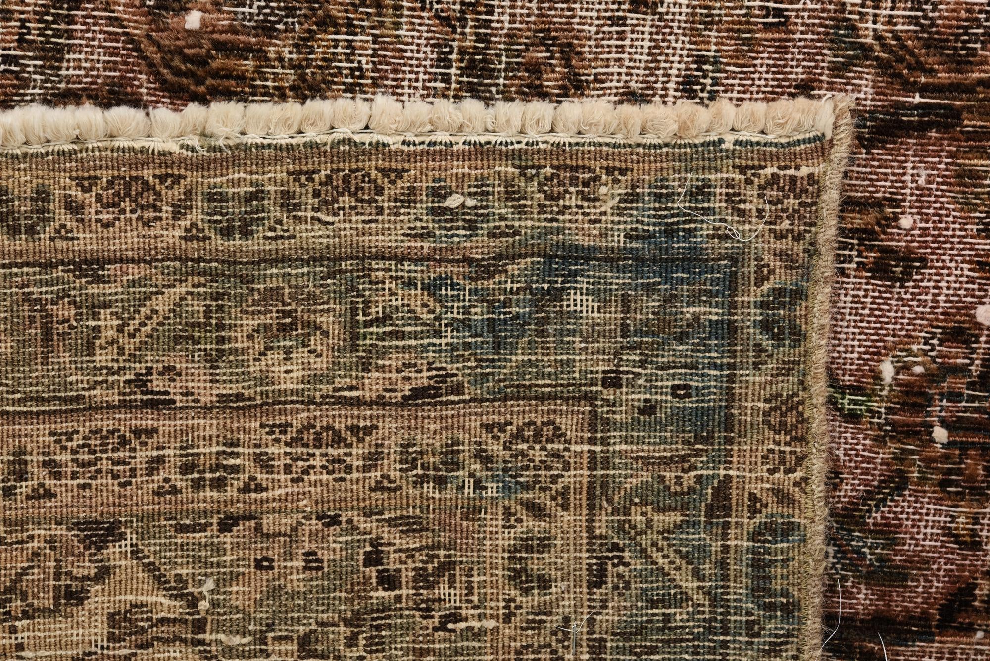7' x 9' 9 Hand Knotted Ultra Vintage Persian Wool Rug