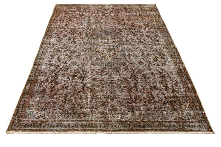 Detail image of 7' x 9' 9 Hand Knotted Ultra Vintage Persian Wool Rug