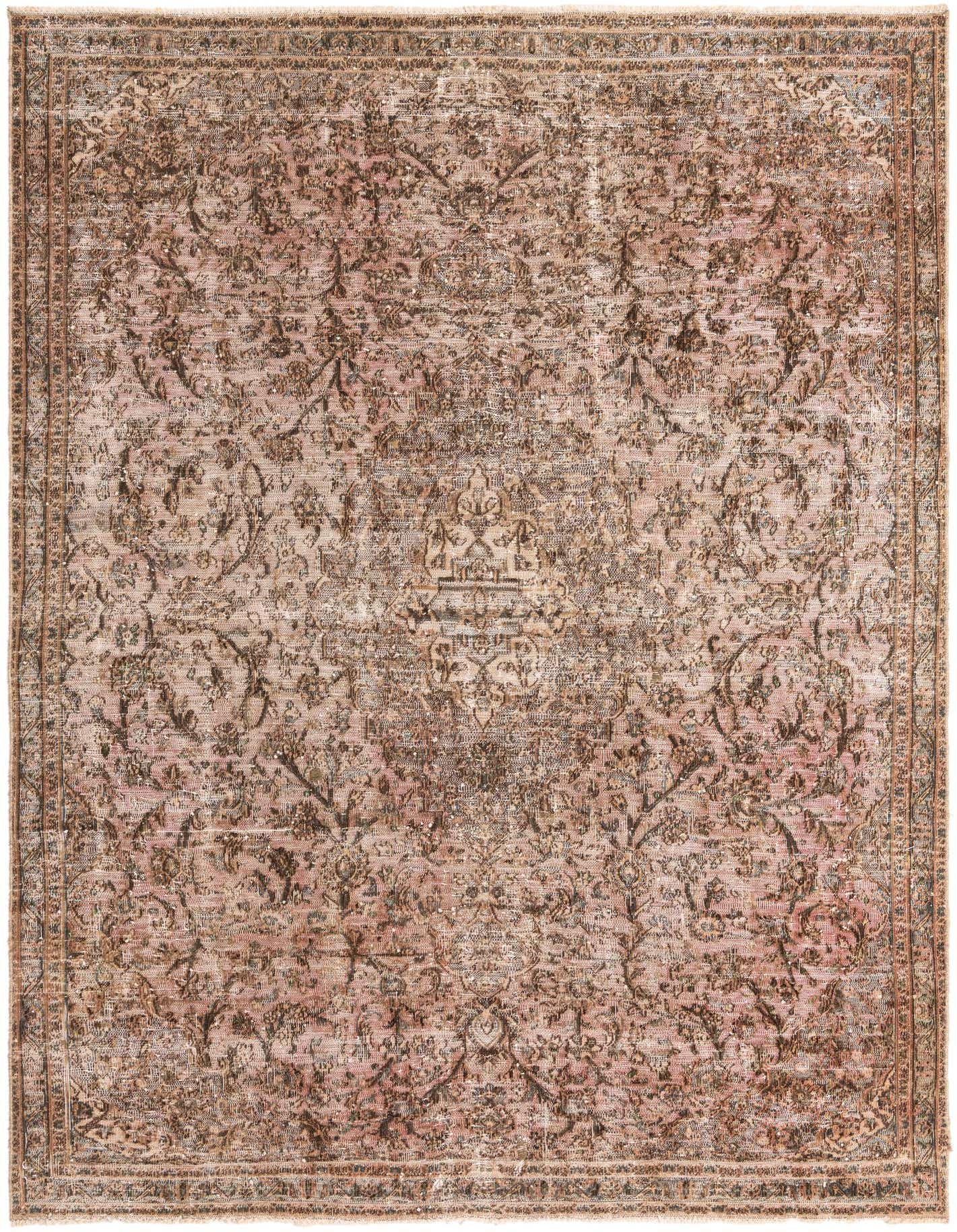 Primary image 7' x 9' 9  Hand Knotted Ultra Vintage Persian Wool Rug