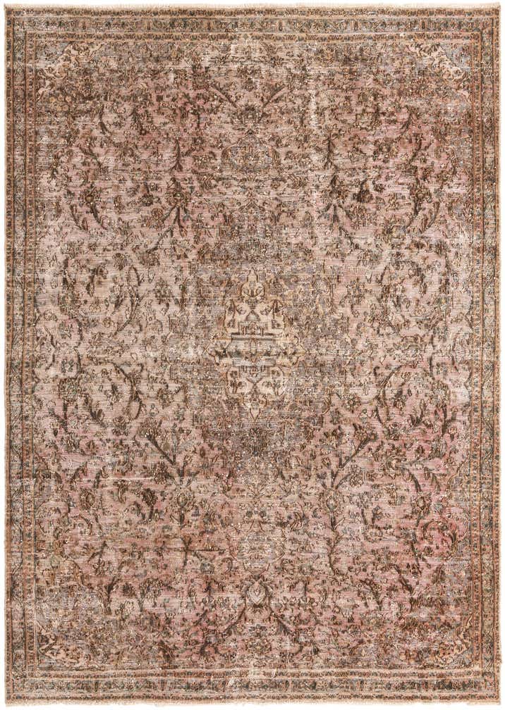 7' x 9' 9 Hand Knotted Ultra Vintage Persian Wool Rug