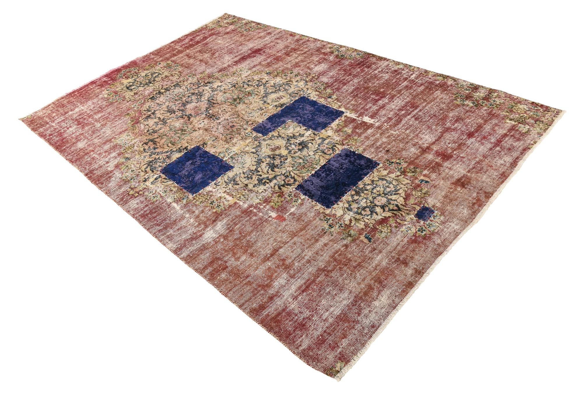 5' 3 x 7' 10 Hand Knotted Ultra Vintage Persian Wool Rug