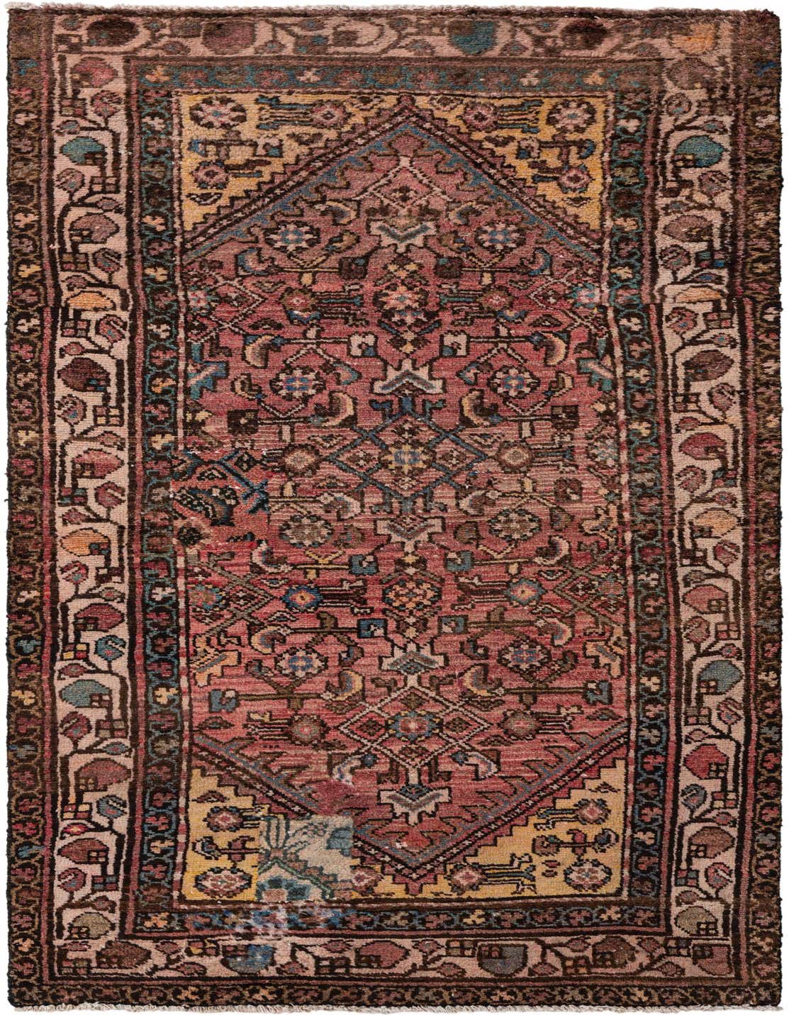 Primary image  3' 5 x 6'  Hand Knotted Ultra Vintage Persian Wool Rug