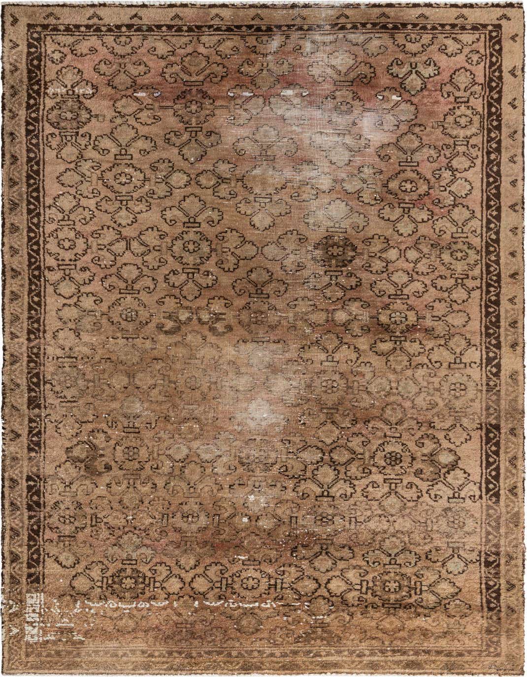 Primary image 4' 5 x 6' 10  Hand Knotted Ultra Vintage Persian Wool Rug