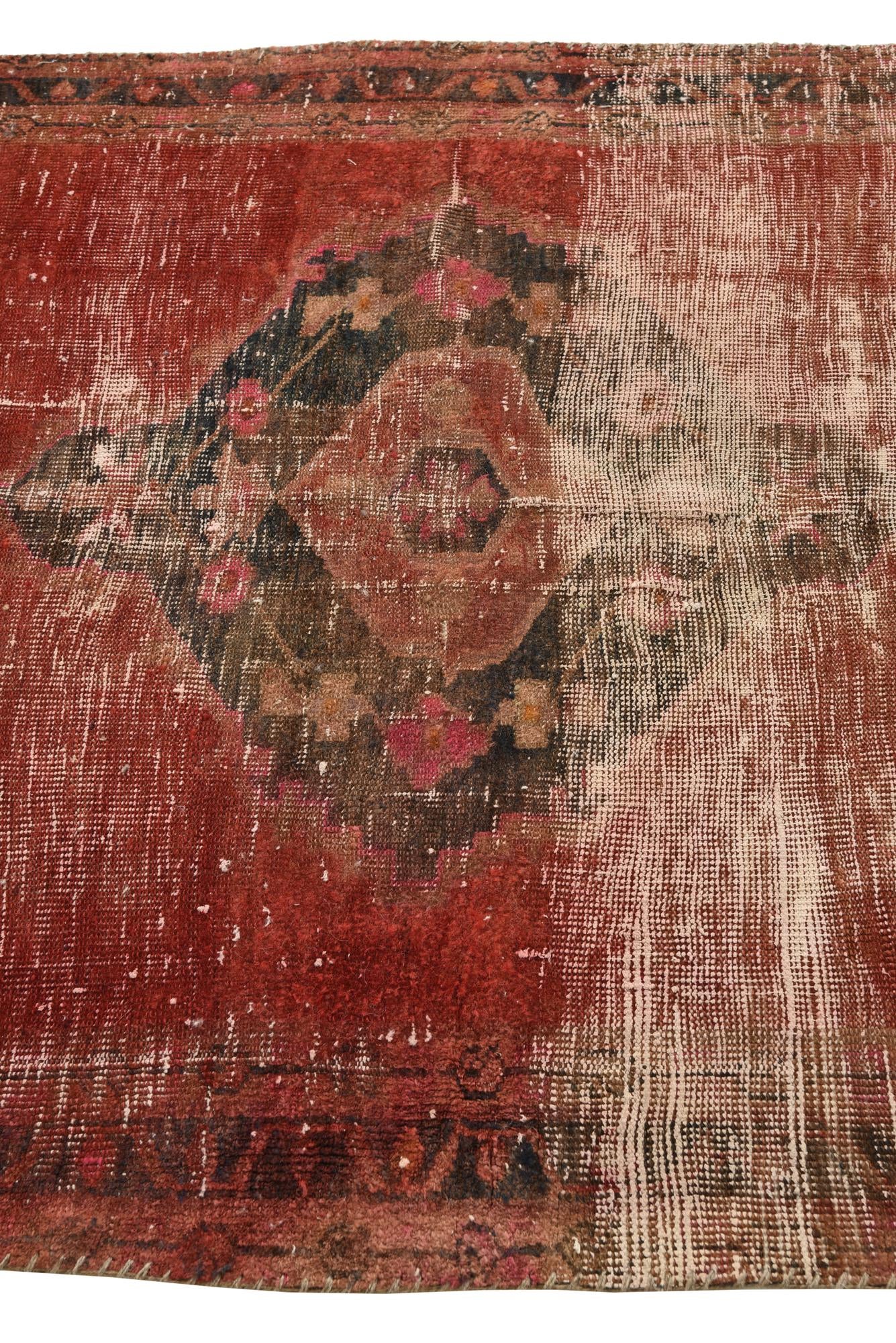 4' 1 x 6' 9 Hand Knotted Ultra Vintage Persian Wool Rug