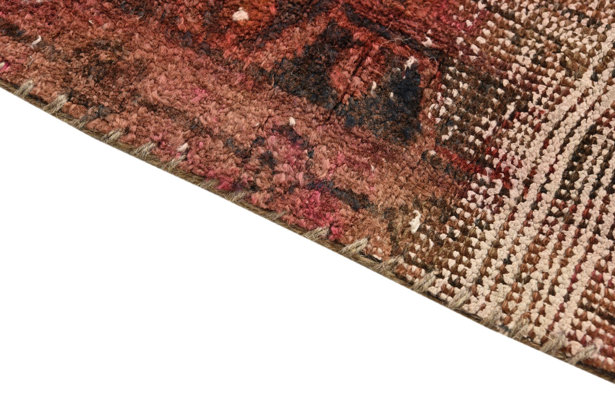 4' 1 x 6' 9 Hand Knotted Ultra Vintage Persian Wool Rug