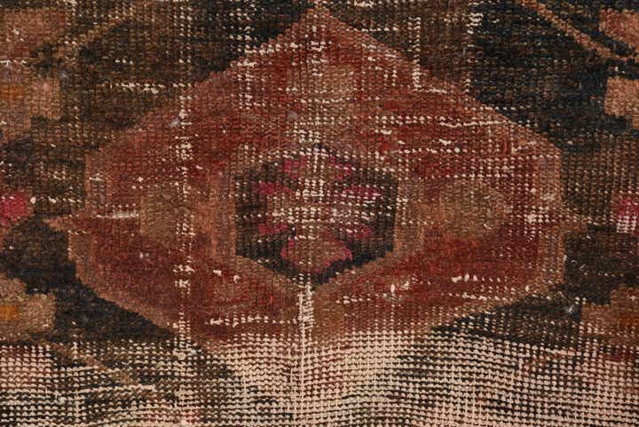 4' 1 x 6' 9 Hand Knotted Ultra Vintage Persian Wool Rug