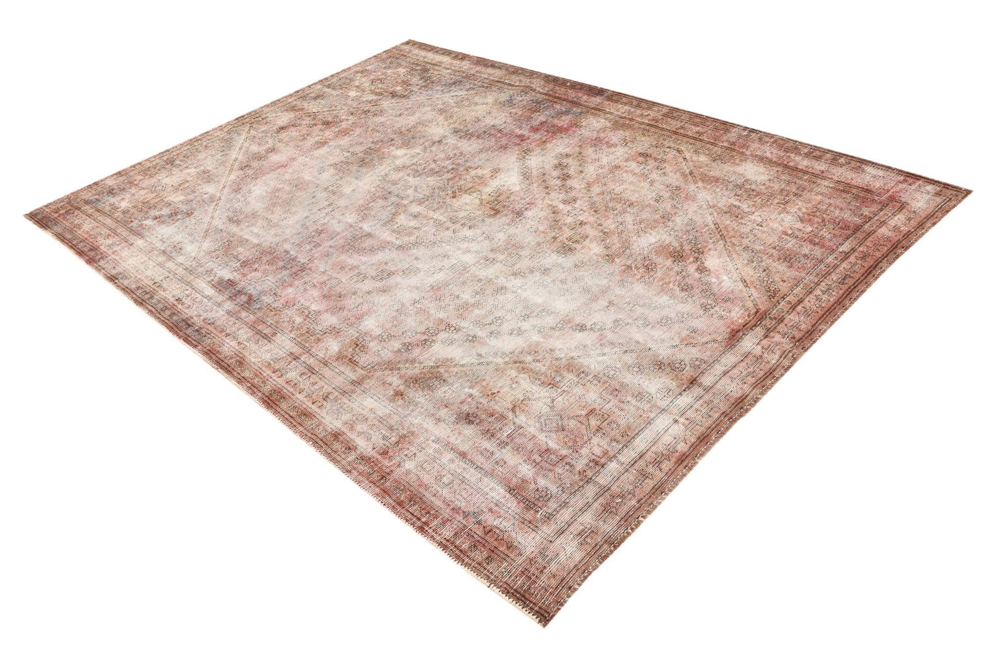 6' 8 x 9' 2 Hand Knotted Ultra Vintage Persian Wool Rug