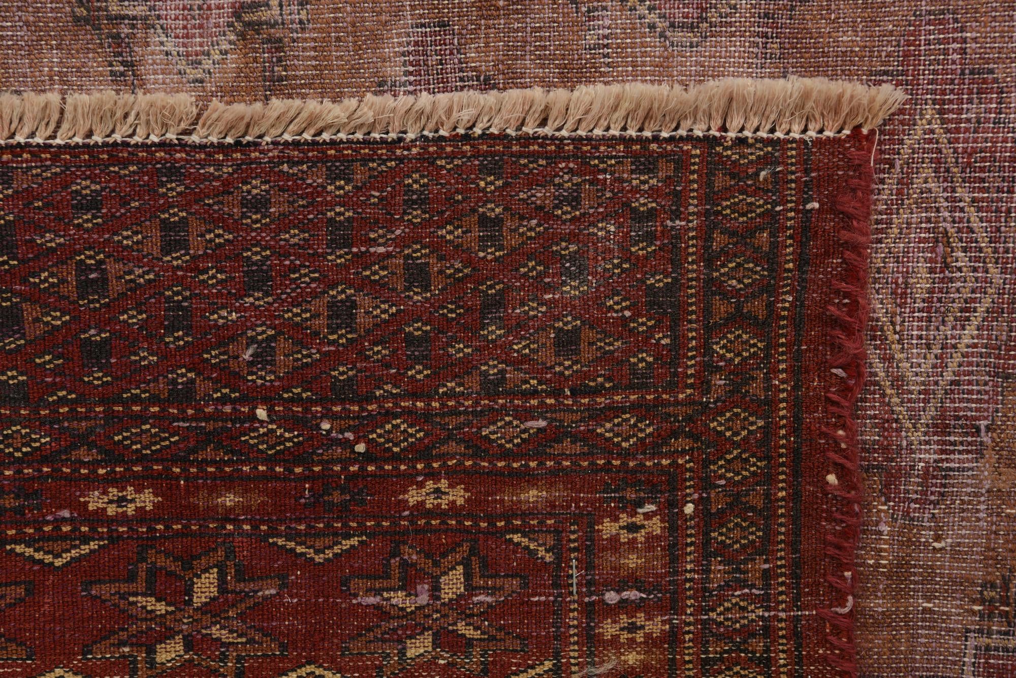 4' 2 x 5' 10 Hand Knotted Ultra Vintage Persian Wool Rug