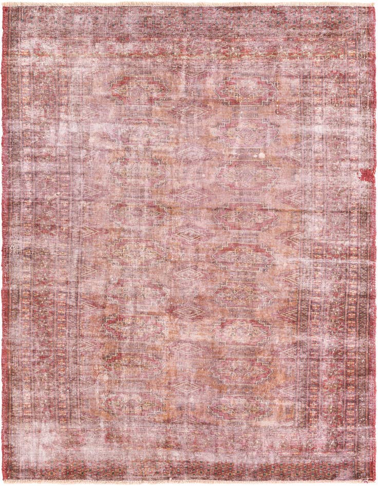 Detail image of 4' 2 x 5' 10 Hand Knotted Ultra Vintage Persian Wool Rug