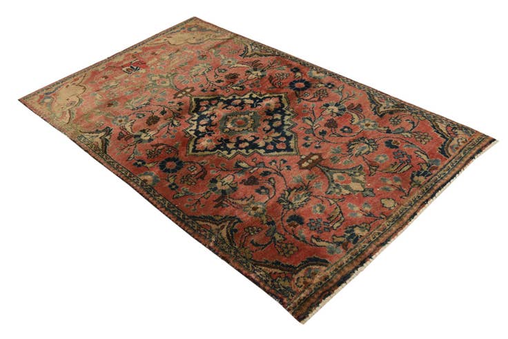 Detail image of 3' 5 x 5' 8 Hand Knotted Ultra Vintage Persian Wool Rug