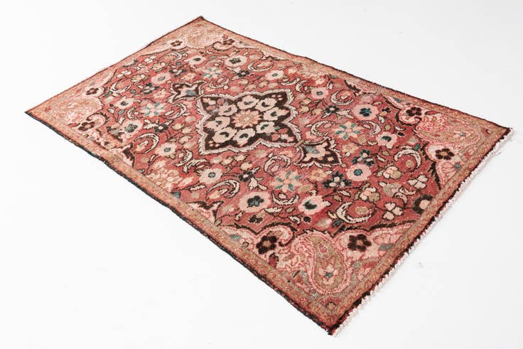 Detail image of 3' 6 x 6' Hand Knotted Ultra Vintage Persian Wool Rug