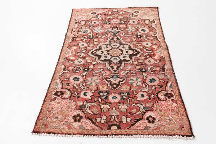 3' 6 x 6' Hand Knotted Ultra Vintage Persian Wool Rug