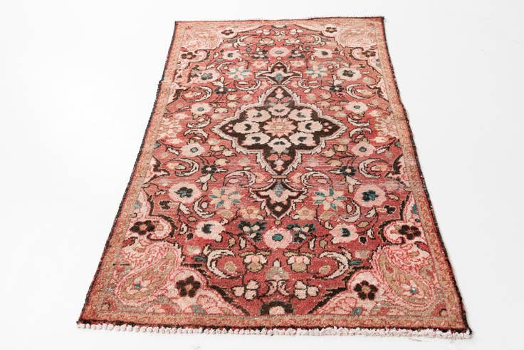 Detail image of 3' 6 x 6' Hand Knotted Ultra Vintage Persian Wool Rug