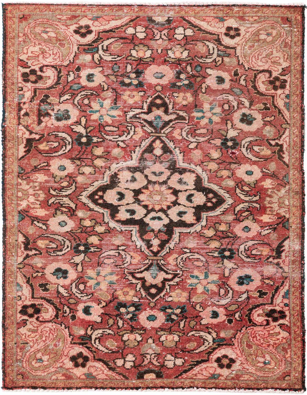 Primary image 3' 6 x 6'  Hand Knotted Ultra Vintage Persian Wool Rug