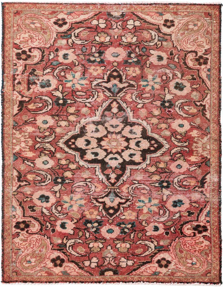 Detail image of 3' 6 x 6' Hand Knotted Ultra Vintage Persian Wool Rug