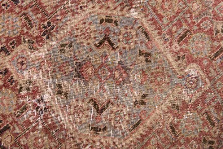 3' 4 x 4' 9 Hand Knotted Ultra Vintage Persian Wool Rug