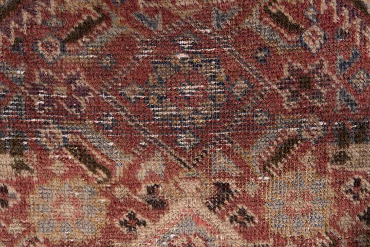 3' 4 x 4' 9 Hand Knotted Ultra Vintage Persian Wool Rug