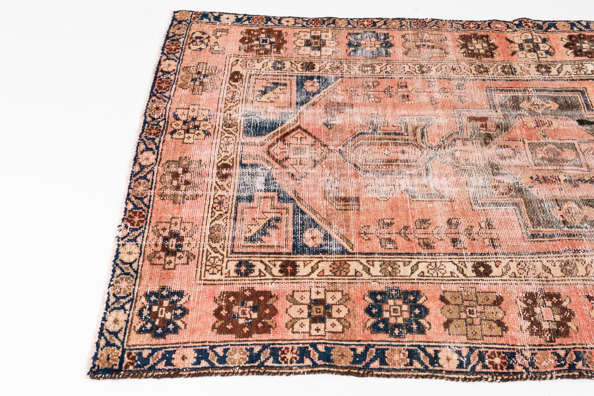 3' 10 x 6' 5 Hand Knotted Ultra Vintage Persian Wool Rug