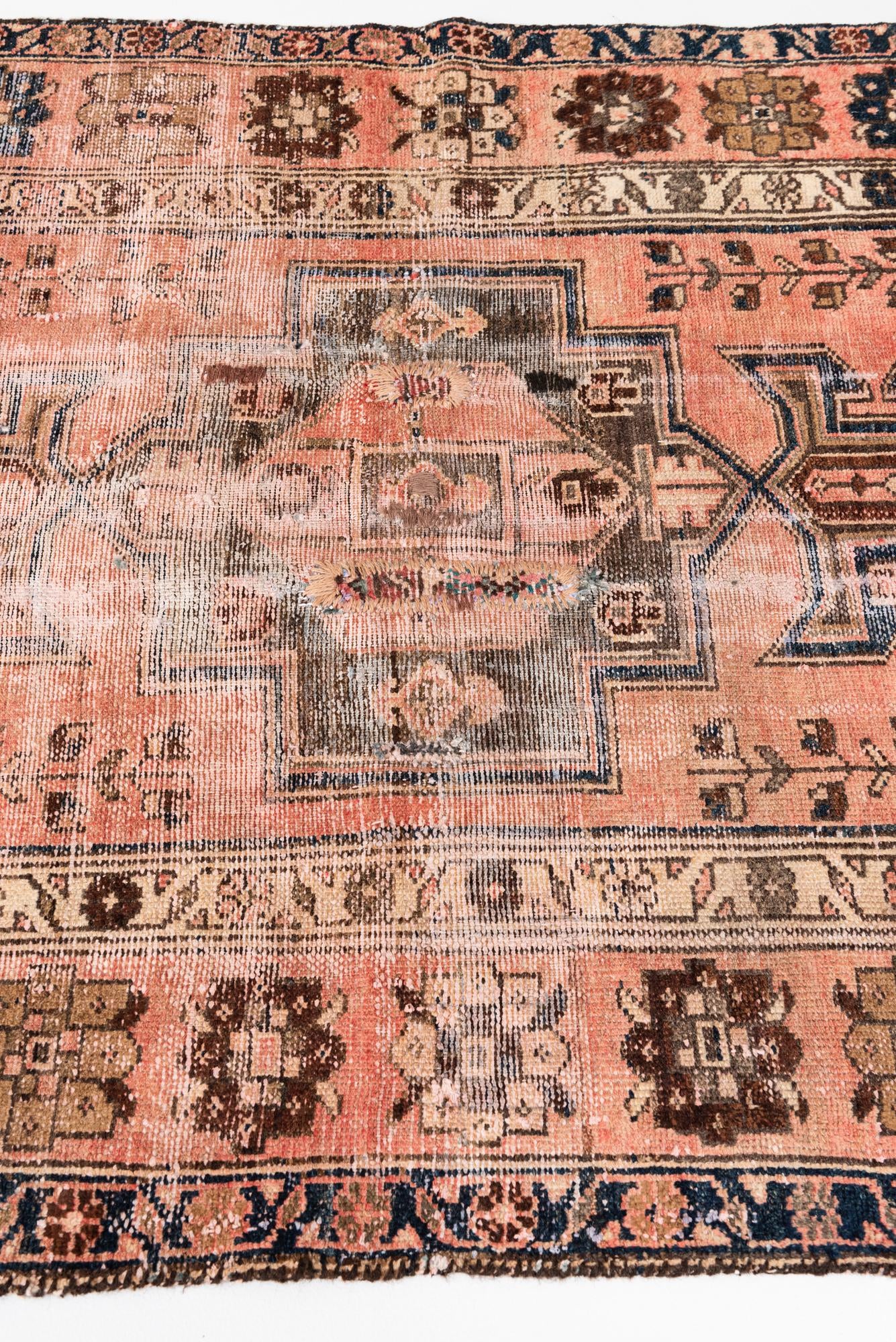 3' 10 x 6' 5 Hand Knotted Ultra Vintage Persian Wool Rug