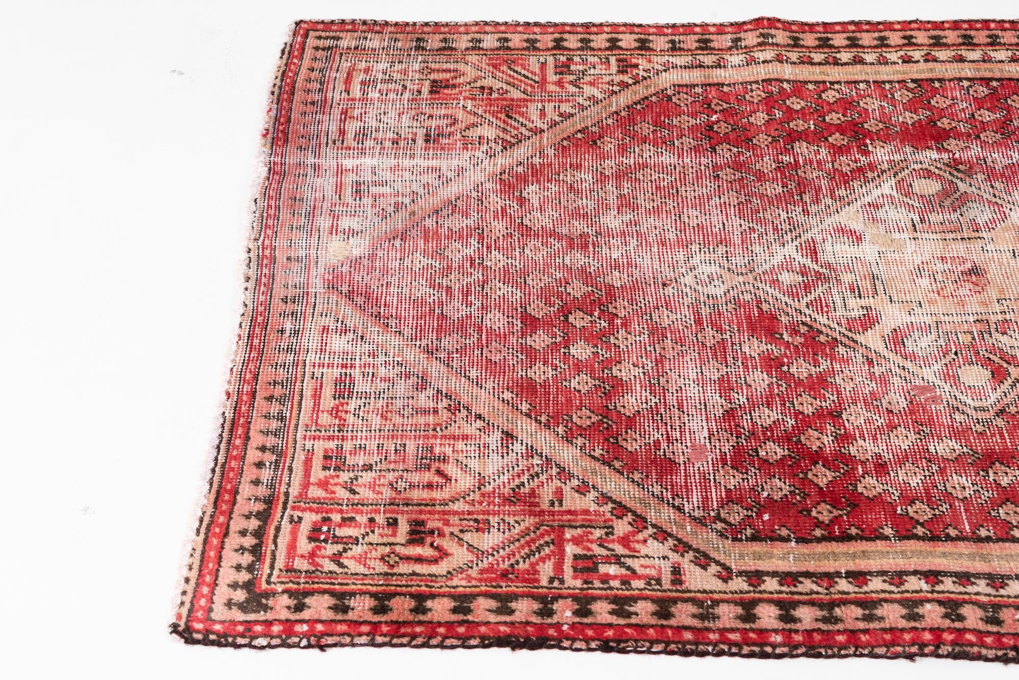 3' 3 x 5' 4 Hand Knotted Ultra Vintage Persian Wool Rug