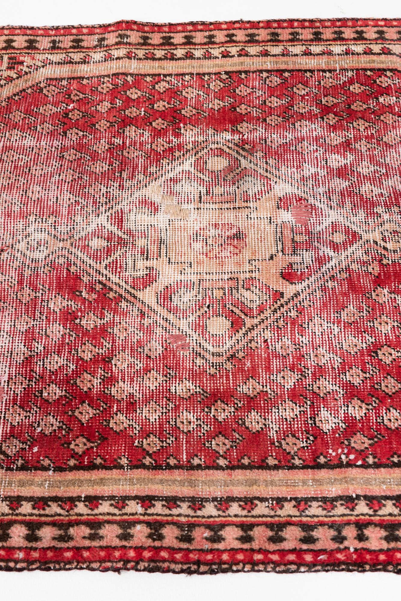 3' 3 x 5' 4 Hand Knotted Ultra Vintage Persian Wool Rug
