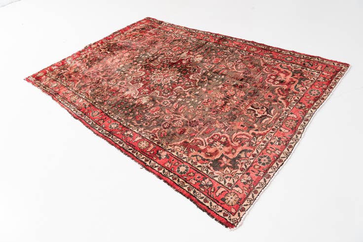 Detail image of 5' 2 x 7' 5 Hand Knotted Ultra Vintage Persian Wool Rug