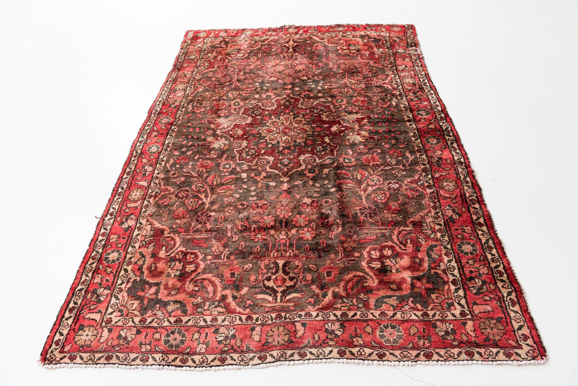 5' 2 x 7' 5 Hand Knotted Ultra Vintage Persian Wool Rug