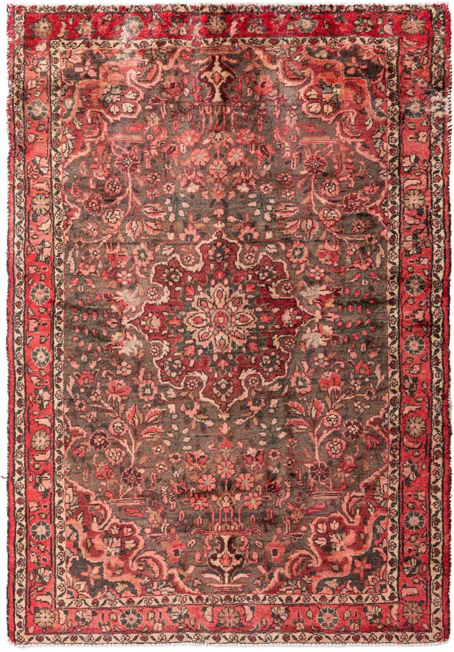 Detail image of 5' 2 x 7' 5 Hand Knotted Ultra Vintage Persian Wool Rug