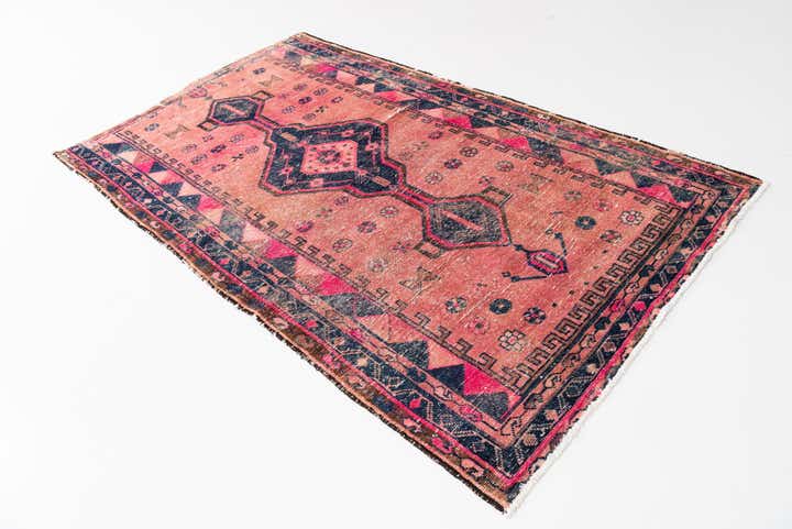 4' 6 x 7' 9 Hand Knotted Ultra Vintage Persian Wool Rug