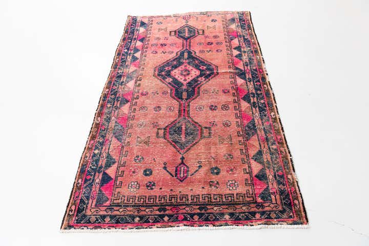 4' 6 x 7' 9 Hand Knotted Ultra Vintage Persian Wool Rug