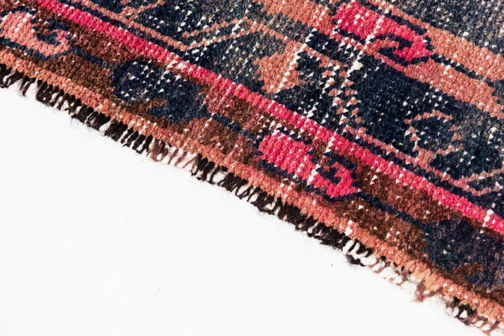 Detail image of 4' 6 x 7' 9 Hand Knotted Ultra Vintage Persian Wool Rug