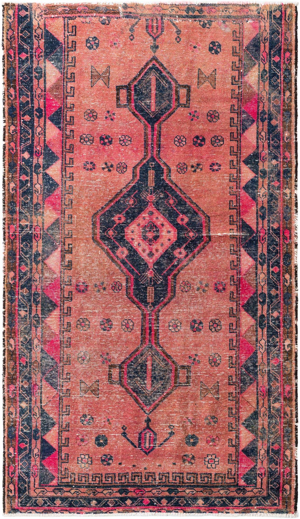 4' 6 x 7' 9 Hand Knotted Ultra Vintage Persian Wool Rug