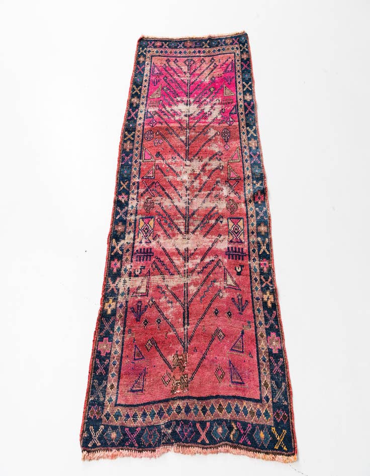 Detail image of 3' 4 x 6' 2  Hand Knotted Ultra Vintage Persian Wool Rug