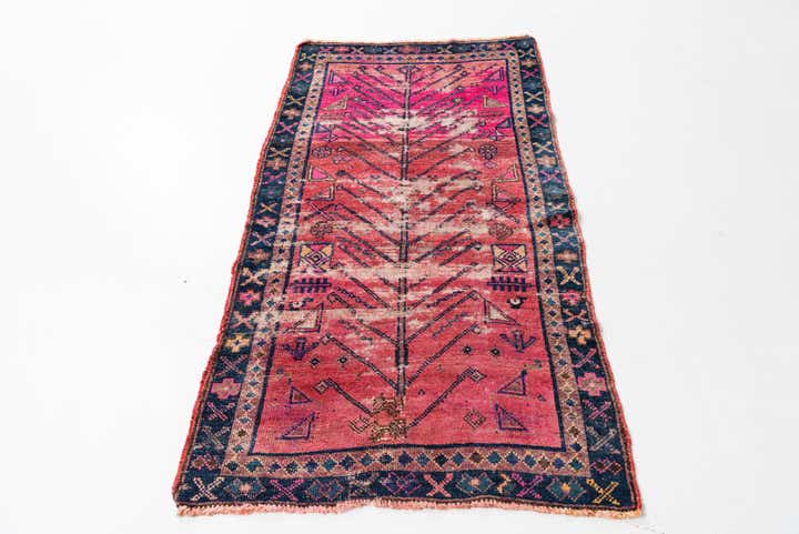 3' 4 x 6' 2 Hand Knotted Ultra Vintage Persian Wool Rug