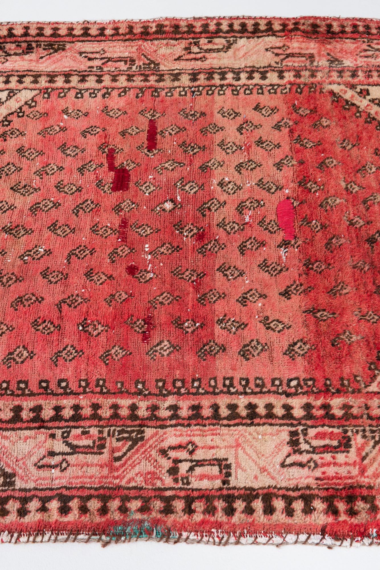 3' 9 x 4' 10 Hand Knotted Ultra Vintage Persian Wool Rug