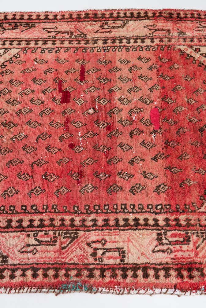 3' 9 x 4' 10 Hand Knotted Ultra Vintage Persian Wool Rug