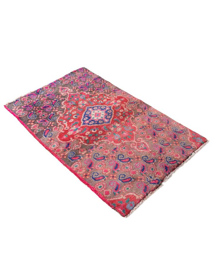 2' 7 x 3' 9 Hand Knotted Ultra Vintage Persian Wool Rug